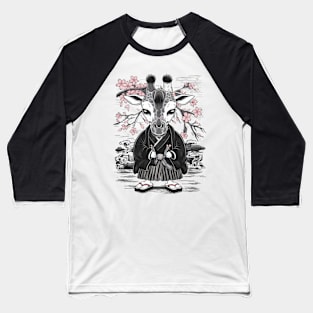 Despondent Giraffe Japanese Art Print Baseball T-Shirt